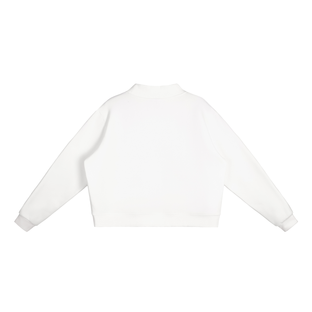 Fleece Mock-Neck Crew Sweatshirt