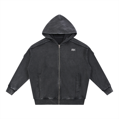 STREET WASH ZIP-UP HOODIE