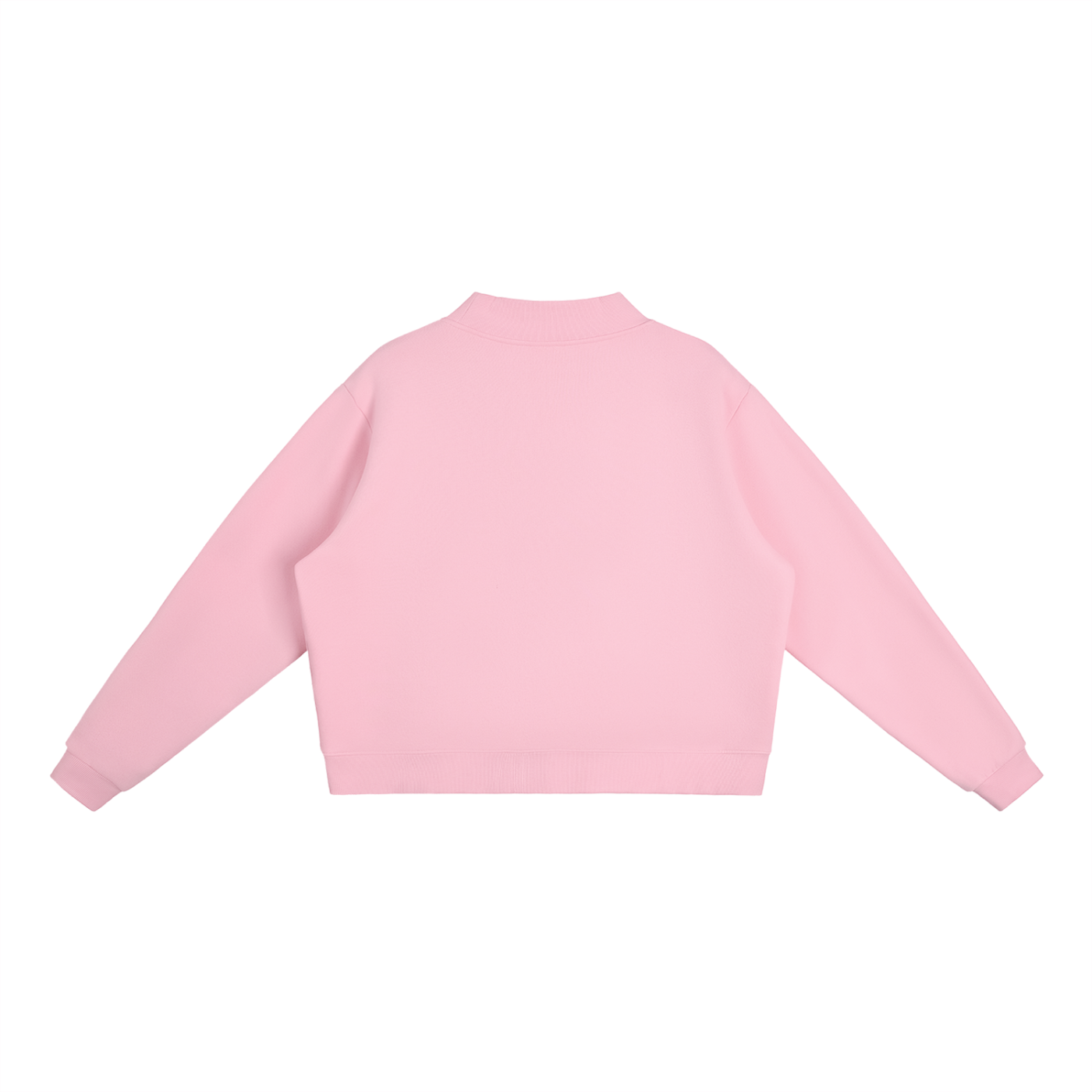 Fleece Mock-Neck Crew Sweatshirt