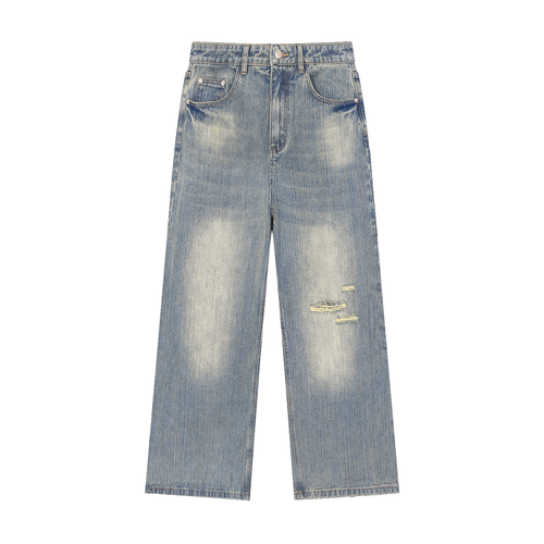 VINTAGE DISTRESSED WIDE DENIM