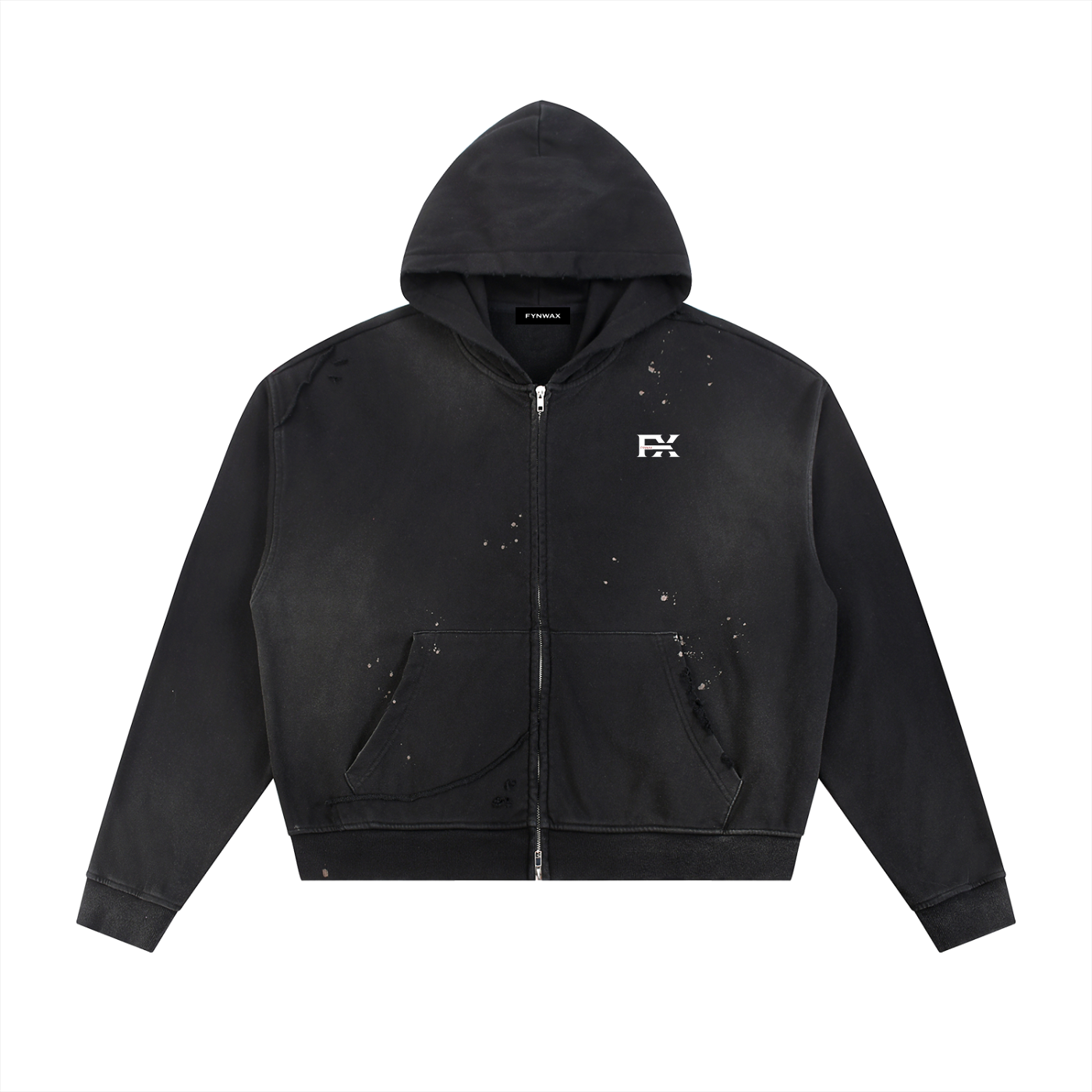 Raw Edge vintage Zip Up Hoodie