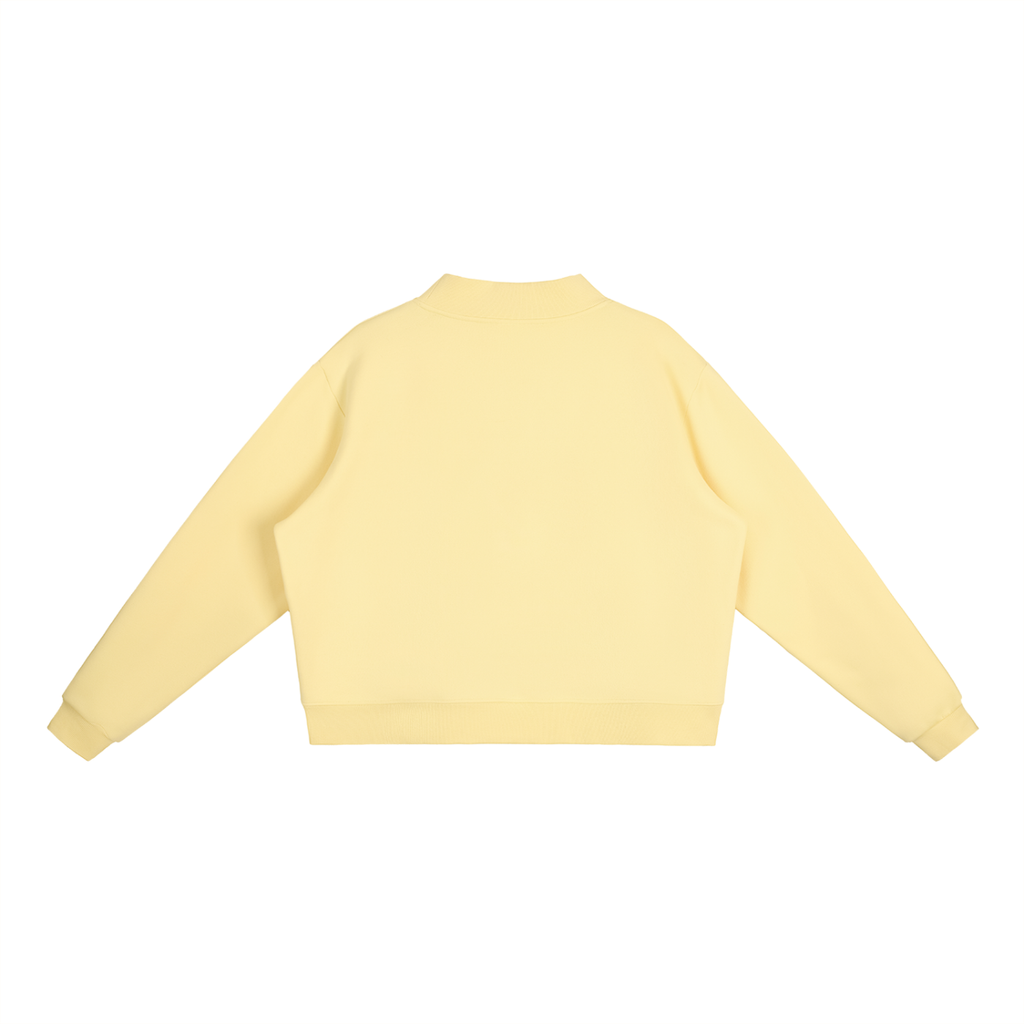 Fleece Mock-Neck Crew Sweatshirt
